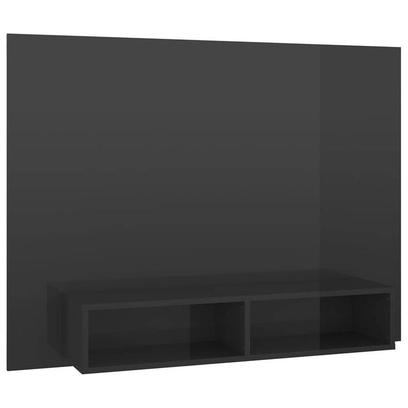 Foto van Vidaxl tv-wandmeubel 120x23,5x90 cm spaanplaat hoogglans grijs