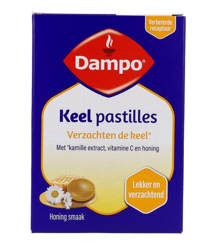 Foto van Dampo keelpastilles honing & vitamine c