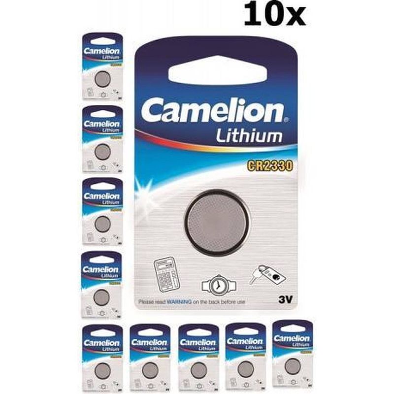 Foto van 10 stuks - camelion cr2330 3v lithium batterij