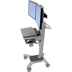 Foto van Ergotron neo-flex® dual wideview workspace tv-wagen 2-voudig 25,4 cm (10) - 55,9 cm (22) toetsenbordhouder, roteerbaar