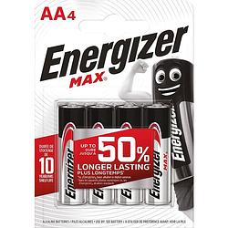 Foto van Energizer batterijen max aa, blister van 4 stuks