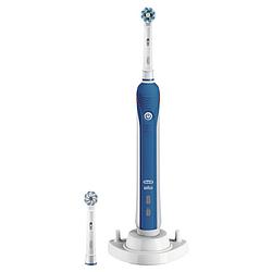 Foto van Oral-b elektrische tandenborstel pro 2 2700 crossaction blauw - 2 poetsstanden