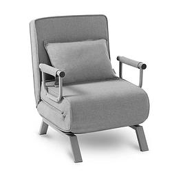 Foto van Makika- 3in1 stoel en bed, inklapbaar, fauteuil, eenpersoons slaapbankje, grijs