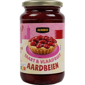 Foto van Jumbo taart en vlaaifruit aardbei 560gr