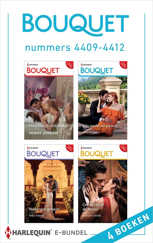 Foto van Bouquet e-bundel nummers 4409 - 4412 - caitlin crews, joss wood, penny jordan, tara pammi - ebook (9789402559644)