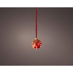 Foto van Lumineo - micro led bal bo d10h10 cm rood/klassiek warm kerstverlichting