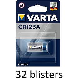 Foto van 32 stuks (32 blisters a 1 st) varta cr123a wegwerpbatterij lithium