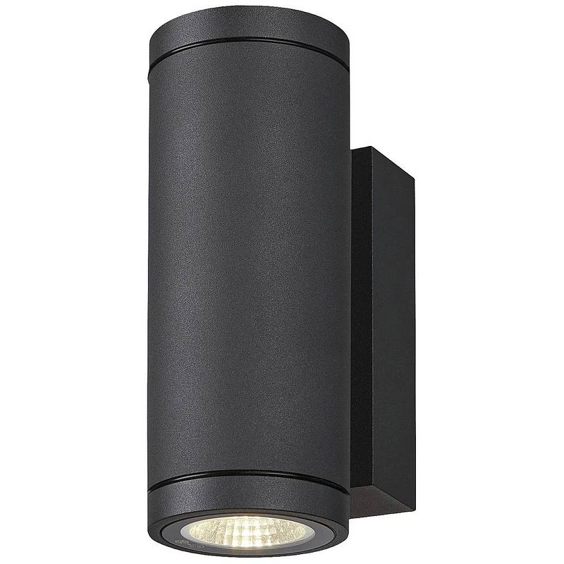 Foto van Slv enola round s up/down 1003424 led-buitenlamp (wand) led vast ingebouwd 7 w antraciet