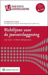 Foto van Richtlijnen voor de jaarverslaggeving voor micro- en kleine rechtspersonen 2022 - paperback (9789013168273)