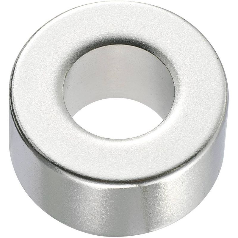 Foto van Tru components 506012 permanente magneet ring (ø x h) 20 mm x 10 mm n45 1.33 - 1.37 t grenstemperatuur (max.): 80 °c