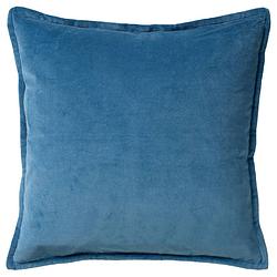 Foto van Dutch decor caith - kussenhoes velvet provincial blue 50x50 cm - blauw - blauw