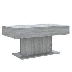 Foto van Vidaxl salontafel 96x50x45 cm bewerkt hout grijs sonoma eikenkleurig