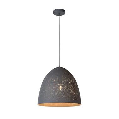 Foto van Lucide hanglamp eternal - grijs - ø40 cm - leen bakker