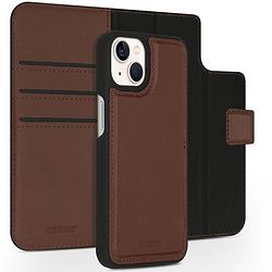 Foto van Accezz premium leather 2 in 1 wallet book case voor apple iphone 13 telefoonhoesje bruin