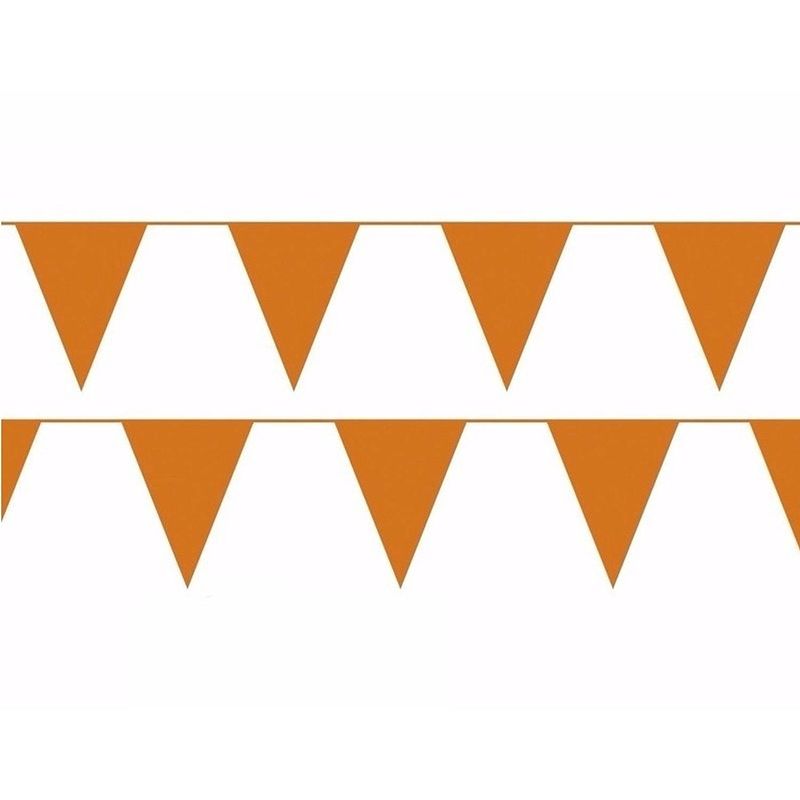 Foto van Oranje vlaggenlijn 10 meter - vlaggenlijnen