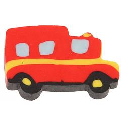 Foto van Lg-imports gum brandweerwagen jongens 3,5 cm rubber rood