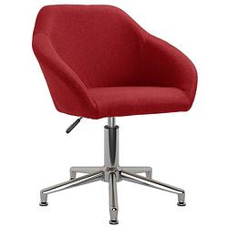 Foto van The living store eetkamerstoelen - draaibaar - 63x56x(76-88)cm - wijnrood