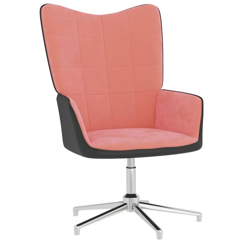 Foto van Vidaxl relaxstoel fluweel en pvc roze