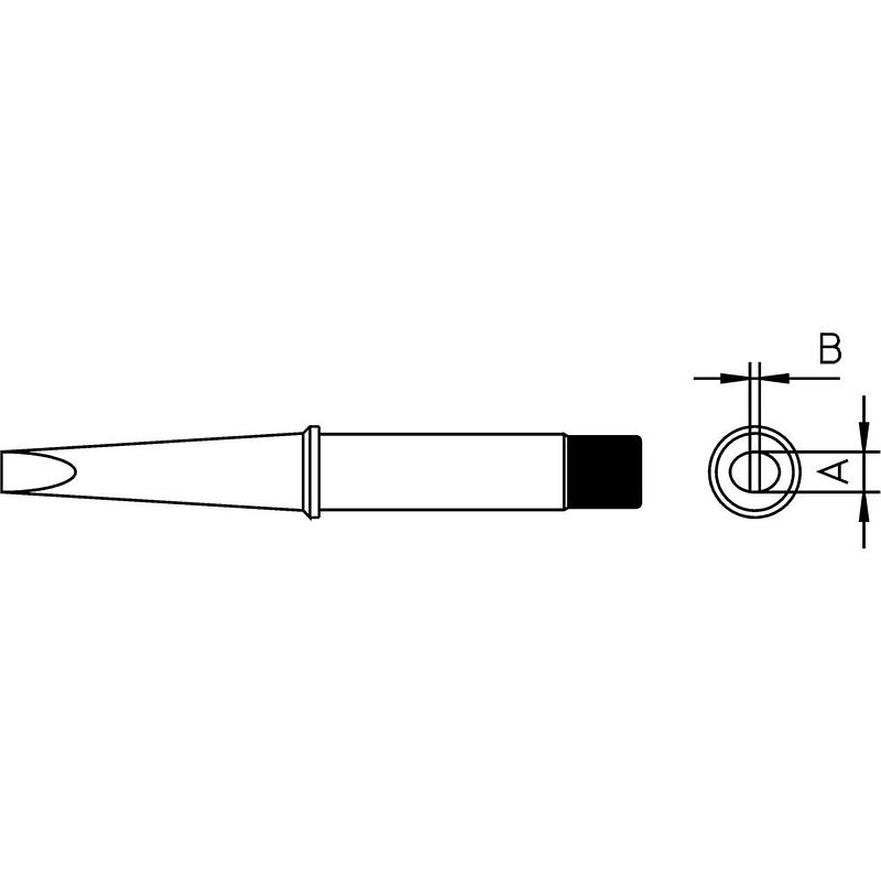 Foto van Weller 4ct6e7-1 soldeerpunt beitelvorm, recht grootte soldeerpunt 7 mm inhoud: 1 stuk(s)