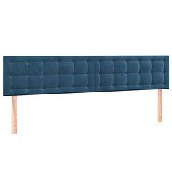 Foto van Vidaxl hoofdborden 2 st 80x5x78/88 cm fluweel donkerblauw