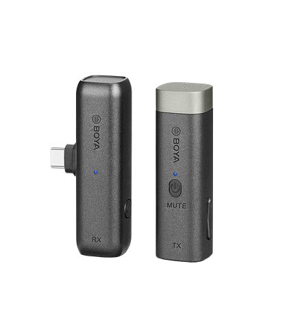 Foto van Boya 2.4 ghz dasspeld microfoon draadloos by-wm3u voor usb-c