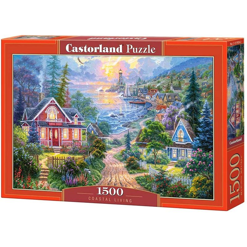 Foto van Castorland puzzel coastal living 68 cm karton 1500 stukjes