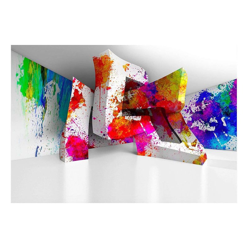 Foto van Artgeist three dimensional shapes vlies fotobehang 150x105cm 3-banen