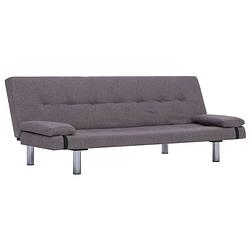 Foto van The living store bedbank urban - slaapbank - taupe - 168 x 77 x (61.5 / 64 / 66) cm - 110 kg