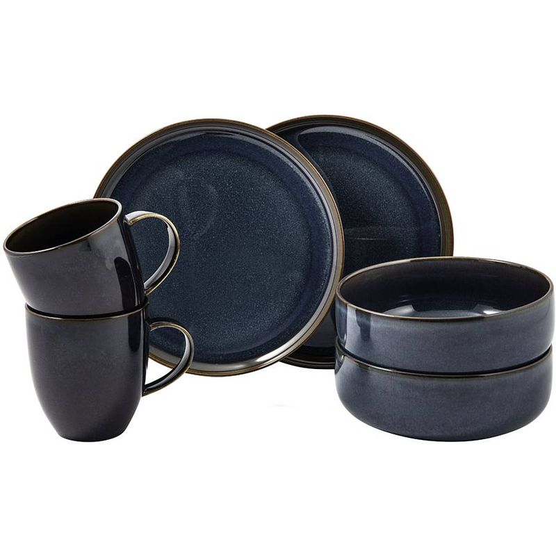 Foto van Villeroy & boch serviesset crafted - denim blauw - 6-delig