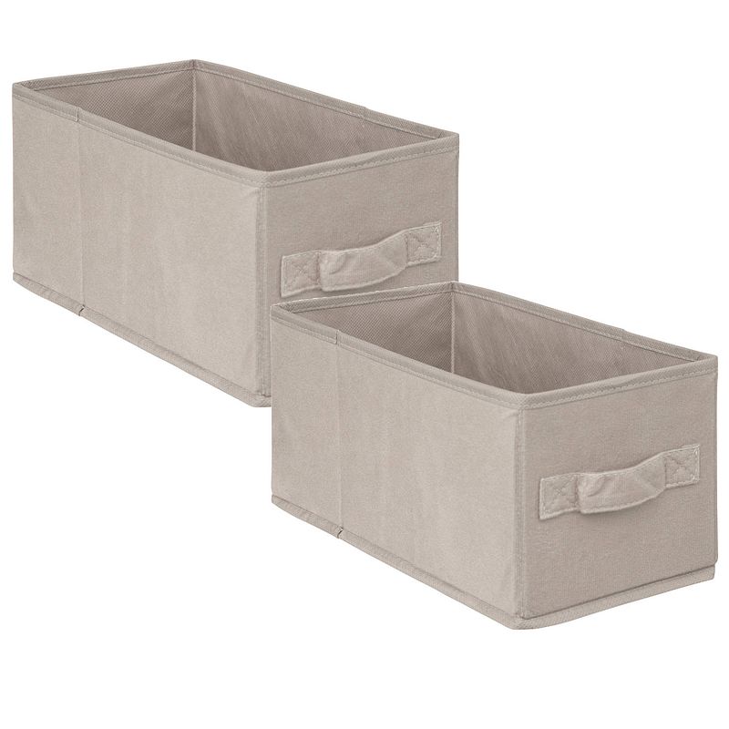 Foto van 5five opbergmand/kastmand - 2x - vakkenkast - 7 liter - beige - 15 x 31 x 15 cm - opbergmanden