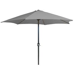Foto van 4goodz aluminium parasol 300 cm met opdraaimechanisme - grijs