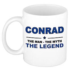 Foto van Conrad the man, the myth the legend cadeau koffie mok / thee beker 300 ml - naam mokken