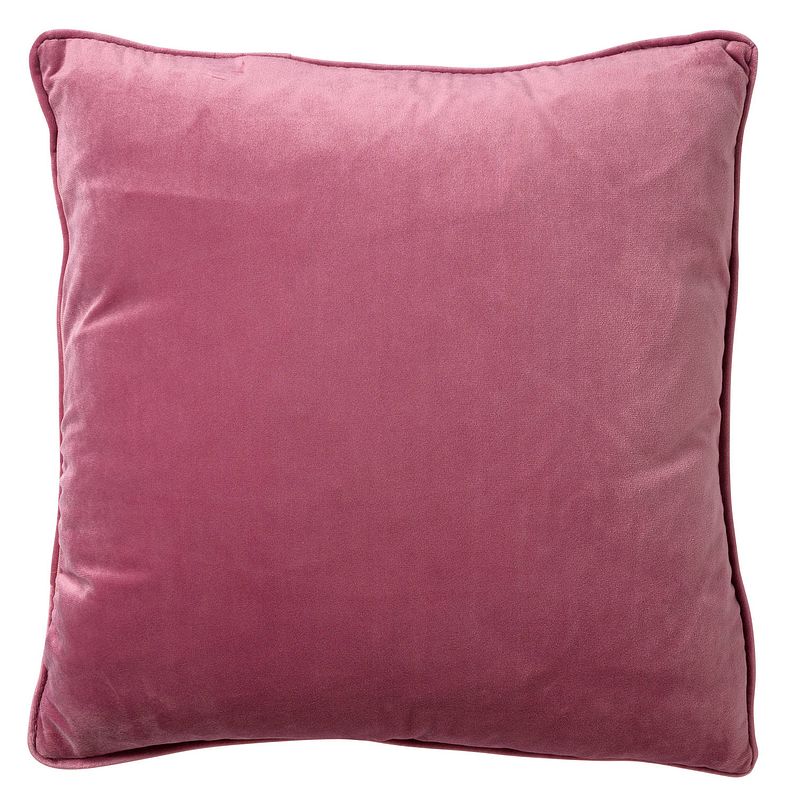 Foto van Dutch decor finn - sierkussen velvet heather rose 45x45 cm - roze - roze