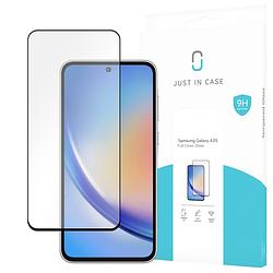 Foto van Just in case full cover tempered glass voor samsung a35 smartphone screenprotector