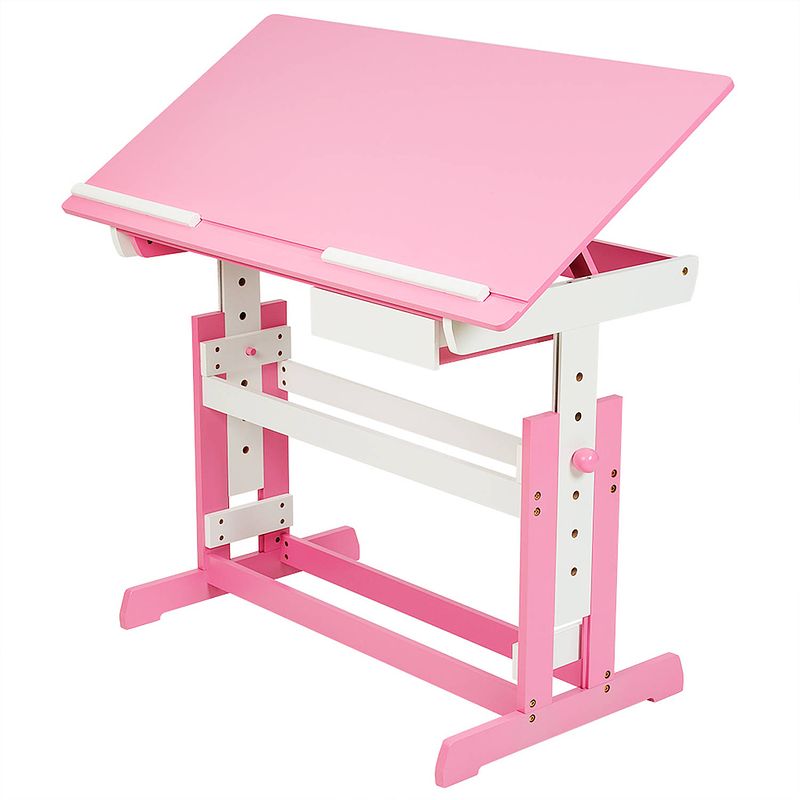 Foto van Tectake 400926 verstelbaar - bureau - 109 cm - roze