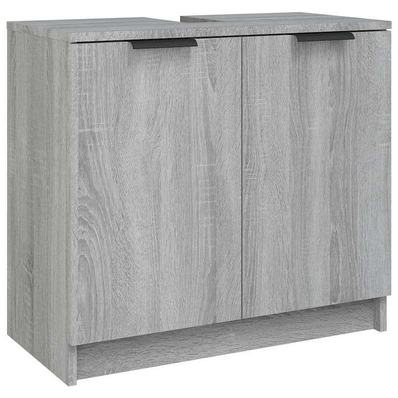 Foto van The living store badkaast - classic - kasten - 64.5 x 33.5 x 59 cm - grijs sonoma eiken