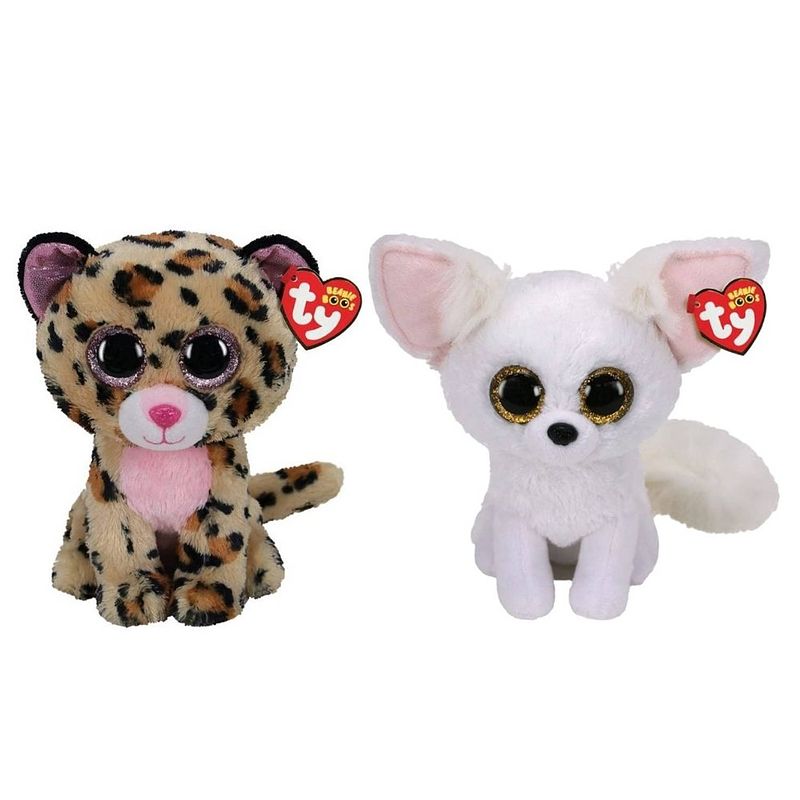 Foto van Ty - knuffel - beanie buddy - livvie leopard & phoenix fox