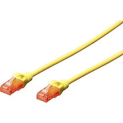 Foto van Digitus dk-1614-010/y rj45 netwerkkabel, patchkabel cat 6 u/utp 1.00 m geel snagless 1 stuk(s)