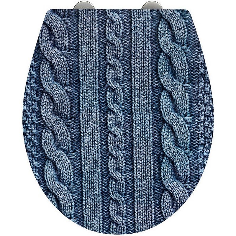 Foto van Wenko wc-bril cozy 37,5 x 44,5 cm blauw