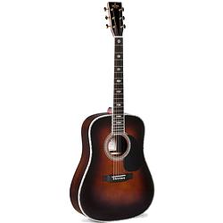 Foto van Sigma guitars sdr-45-sb akoestische western gitaar sunburst met softcase