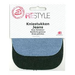 Foto van Restyle 015.79127 kniestukken jeans 10 cm x 9 cm opstrijkbaar, 2 paar