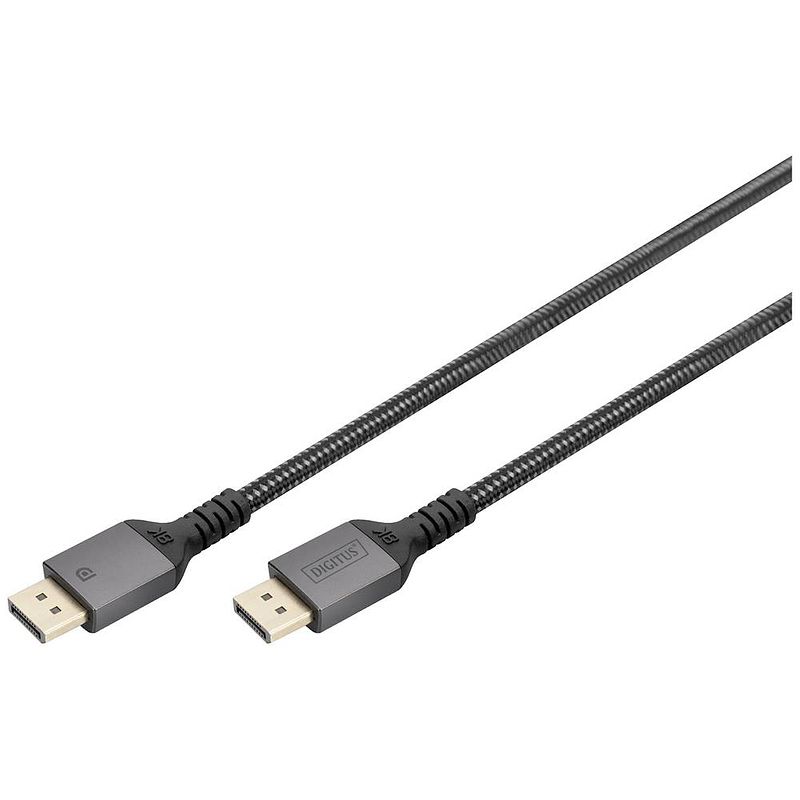 Foto van Digitus displayport aansluitkabel displayport stekker 1 m zwart db-340201-010-s vergulde steekcontacten displayport-kabel