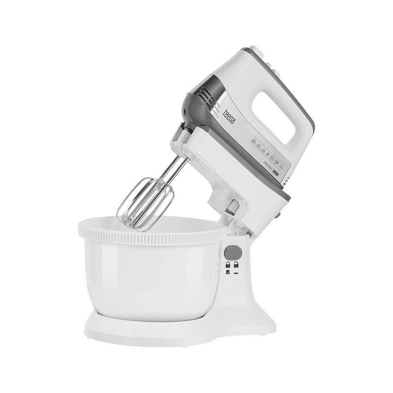 Foto van Teesa handmixer met roterende mengkom 500 watt - tsa3548 elektrische handmixer keukenmixer