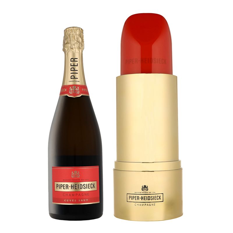 Foto van Piper heidsieck brut lipstick edition 75cl wijn + giftbox