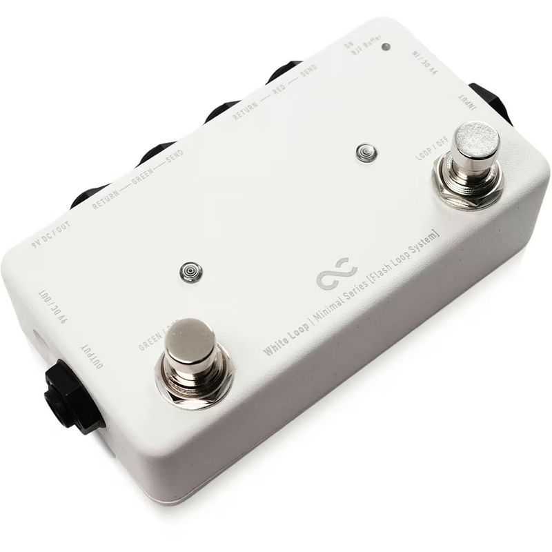 Foto van One control minimal series white loop a/b switch en looper met bjf buffer