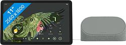 Foto van Google pixel tablet 128gb wifi grijs en oplaaddock met speaker + extra dock