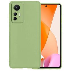 Foto van Basey xiaomi 12 lite hoesje siliconen back cover case - xiaomi 12 lite hoes silicone case hoesje - groen