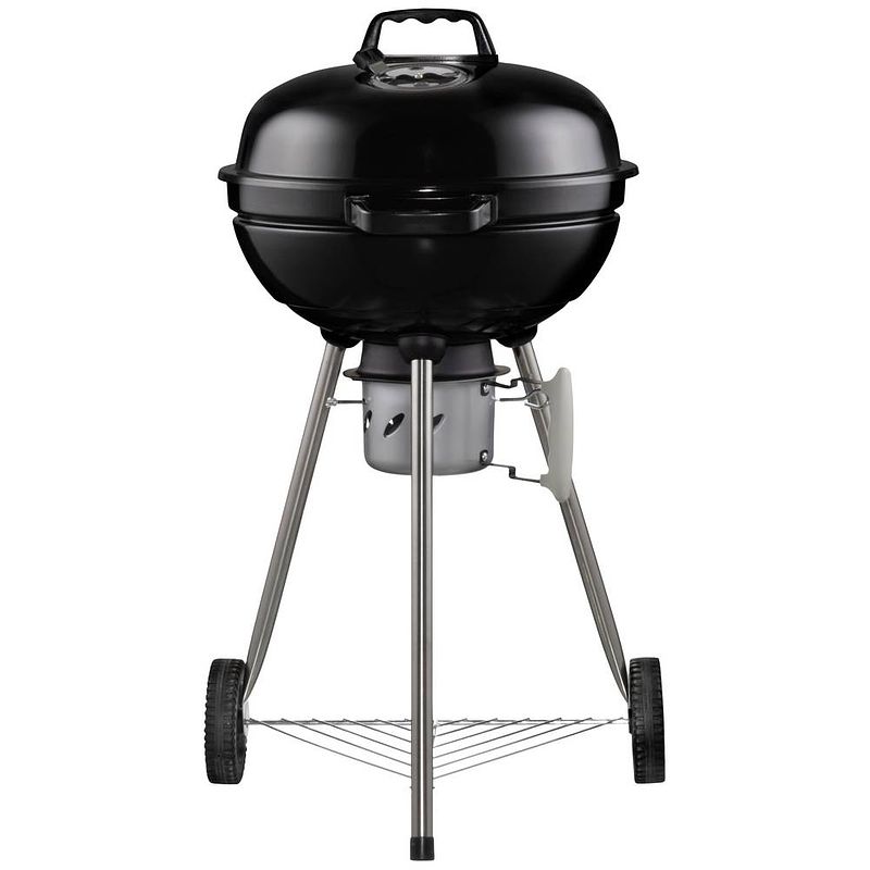 Foto van Mustang grill basic 47 barbecue houtskool thermometer in deksel grilloppervlak (diameter)=325 mm grijs