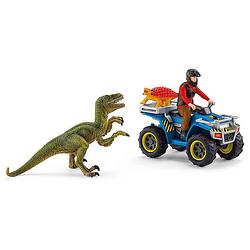 Foto van Schleich dino's - vlucht van velociraptor op quad 41466