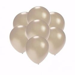 Foto van 10x stuks kleine metallic zilveren ballonnen 13 cm - ballonnen